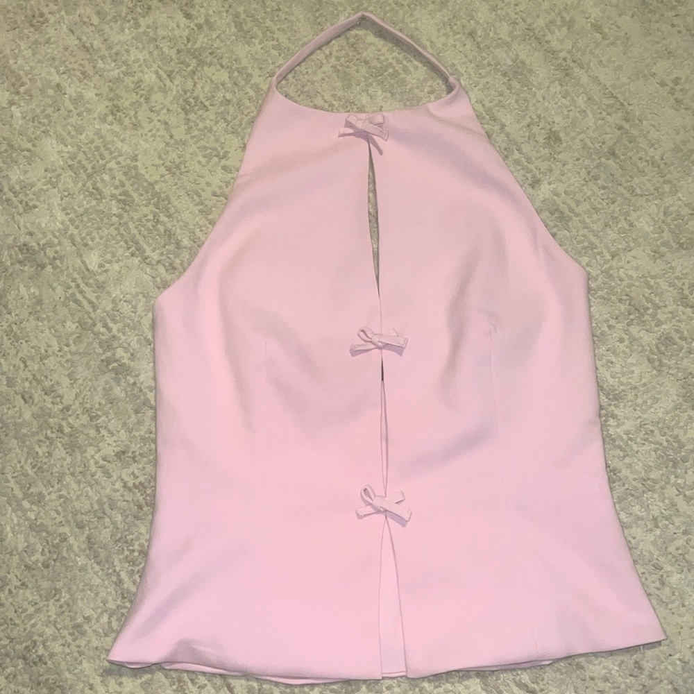 BOW HALTER TOP ZARA